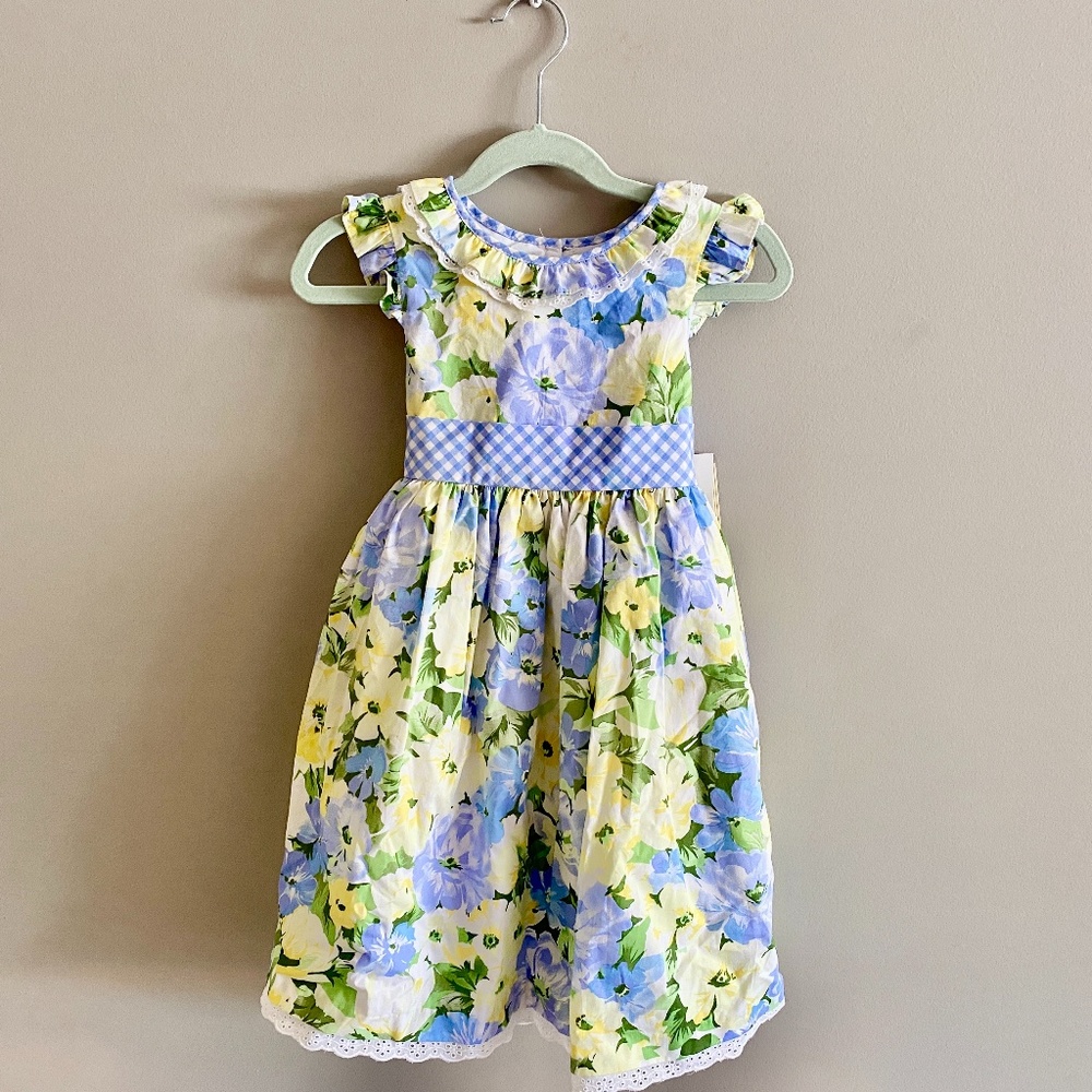 Girls Laura Ashley Floral Print Dress - size 4